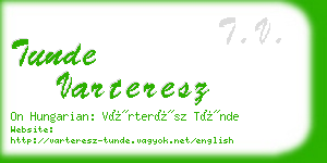 tunde varteresz business card